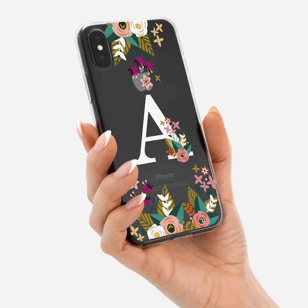 Изготовленный На Заказ цветочный венок рамка стильный Девушка инициалы Алфавит