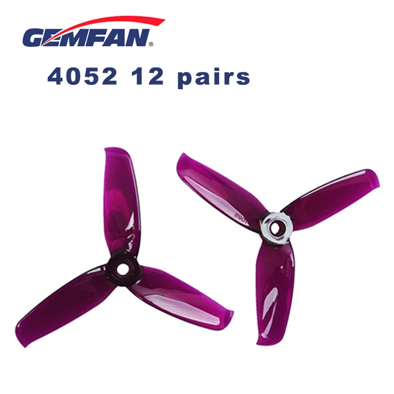 12 пар Gemfan Flash 4052 4 0x5 2 PC 3-лопастной пропеллер 5 мм монтажное отверстие для
