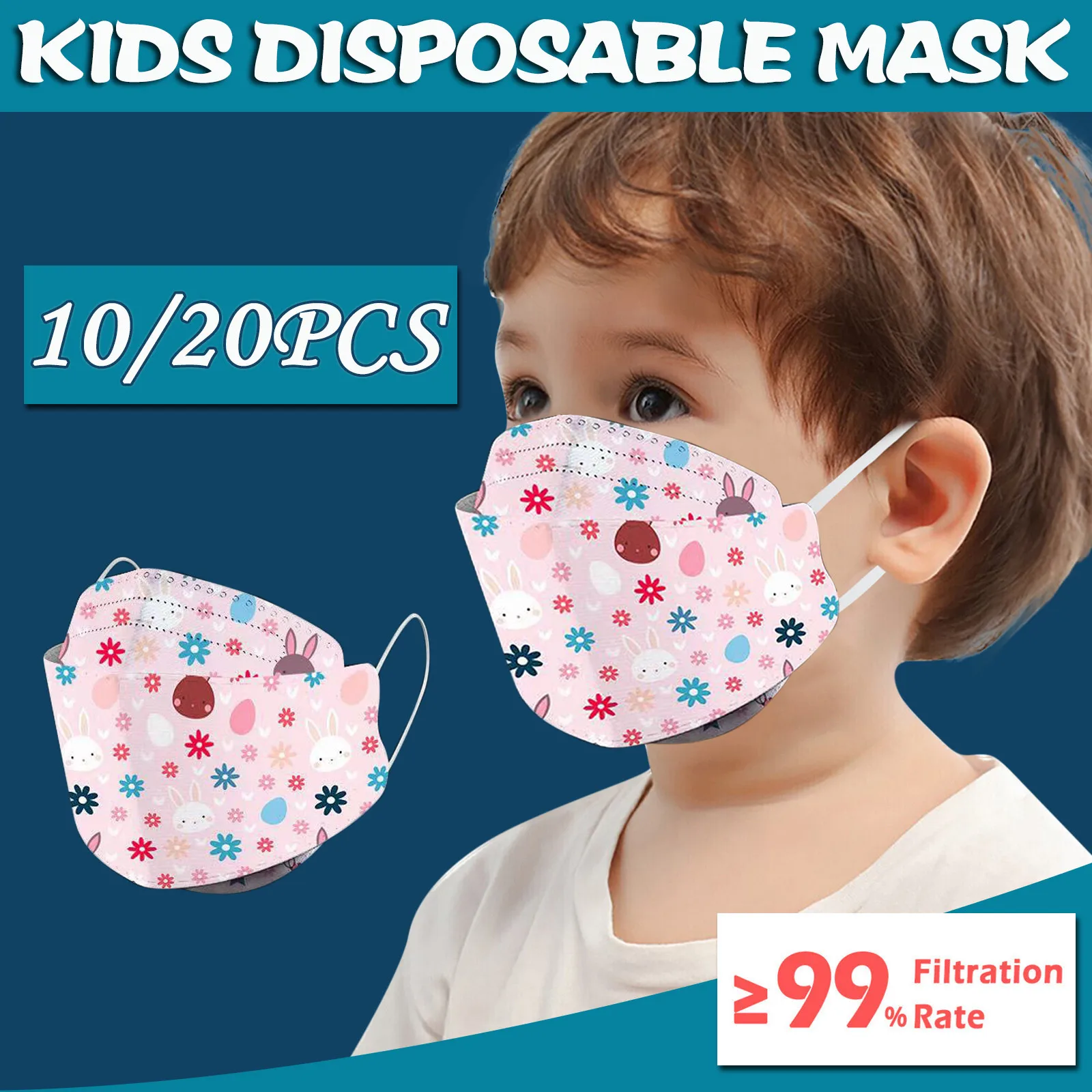 

Kawaii Print Face Masks Children Kid Protective Mouth Masks For Dustproof Mascsrillas Filtro Ear Bandage Mouthcover Accessories