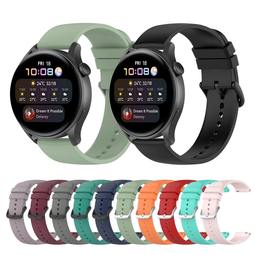 

Ремешок силиконовый спортивный для Huawei Watch 3, браслет для часов 3 GT 2 Pro 2e 42 мм 46 мм HONOR MagicWatch 2