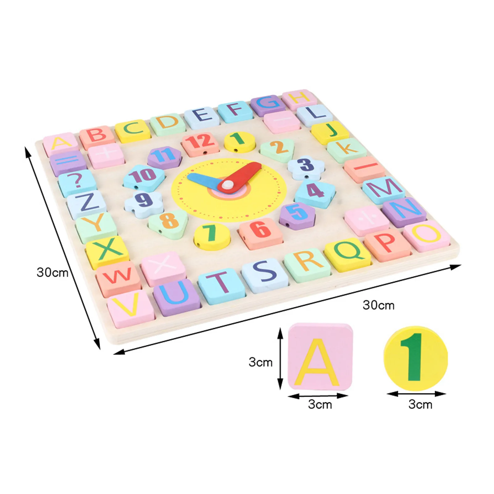 

Montessori Cartoon Animal Educational Wooden Geometry Digital Clock Puzzles Gadgets Matching Clock Toy For Chi For Toddlers 1-3