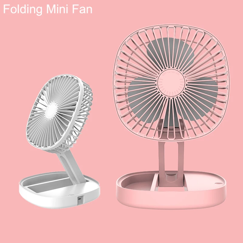 Новый вентилятор с охлаждением складной беспроводной мини для дома офиса стола