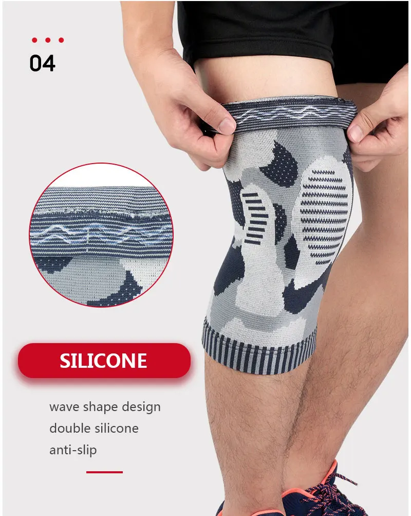 Fitness Running Cycling Knee Support Braces Elastic Nylon Sport Compression Knee Pad Sleeve for Basketball Volleyball