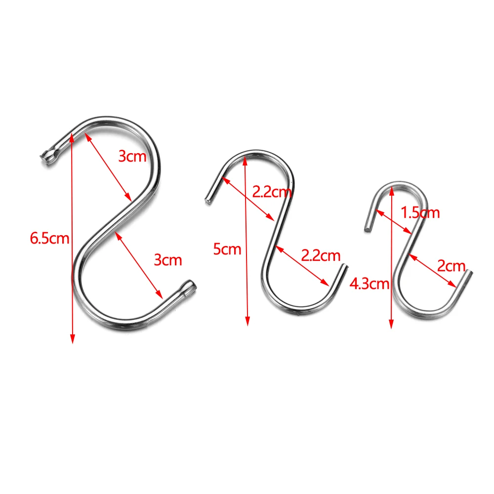 5/10/20 шт. s образной Нержавеющая сталь стеллаж для хранения с крючком вешалка