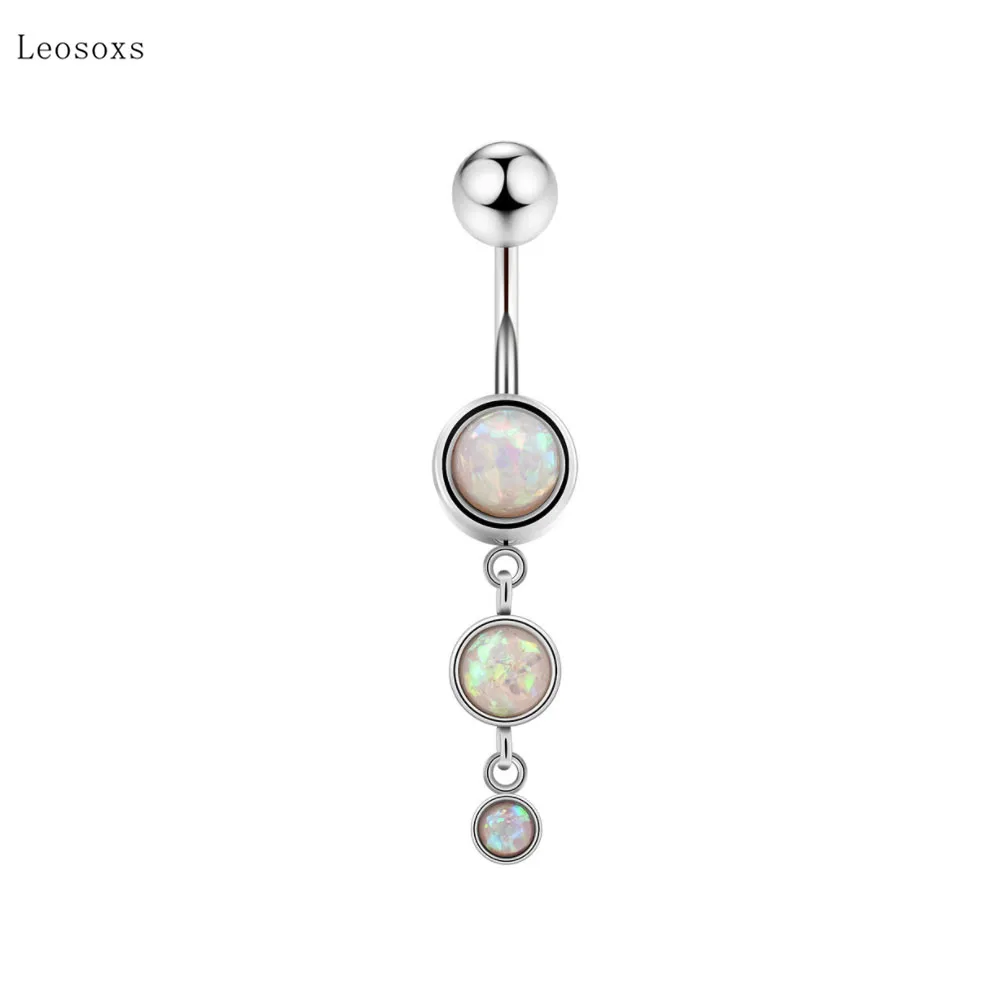 

Leosoxs 1pcs Explosive Personality Zircon Love Round Belly Button Nail Exquisite Piercing Jewelry