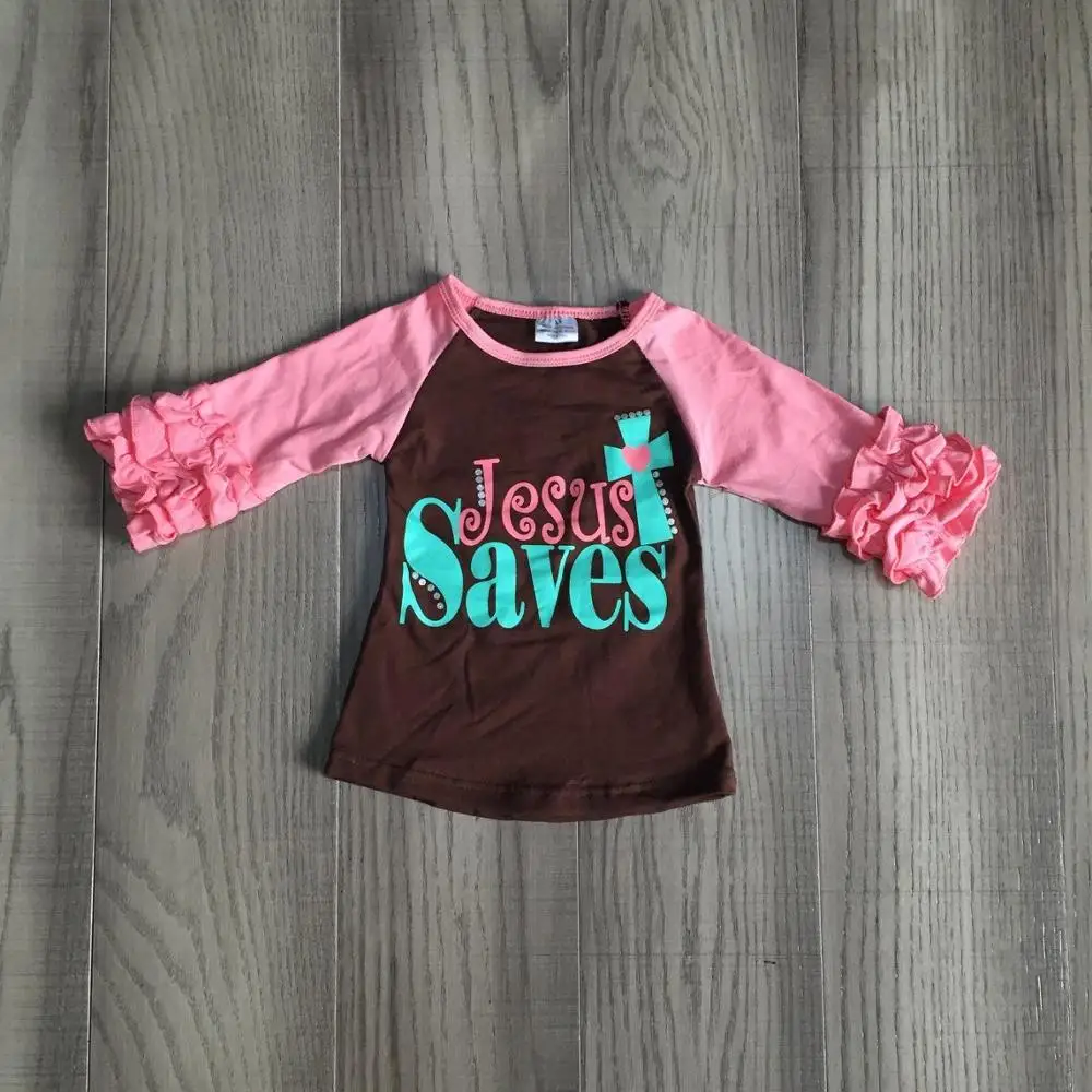 Одежда для маленьких девочек на День Благодарения с рисунком тему оборками