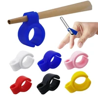 creative random color silicone cigarettes holder ring rack protecter hands free smoking home cigarette holder ring accessories