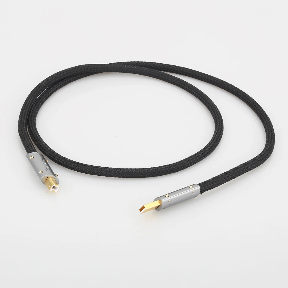 

Viborg UC01 HI-End Silver Plated OFC USB Audio Cable Audiophile USB AB A-B DAC Gold plating DAC Decoder Printer Data cable