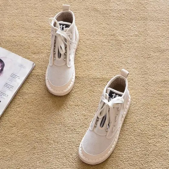 

Женские демисезонные ботинки Martin в стиле ретро с высоким берцем на молнии спереди, женская кожаная обувь, повседневные ботинки из ПУ, коротк...