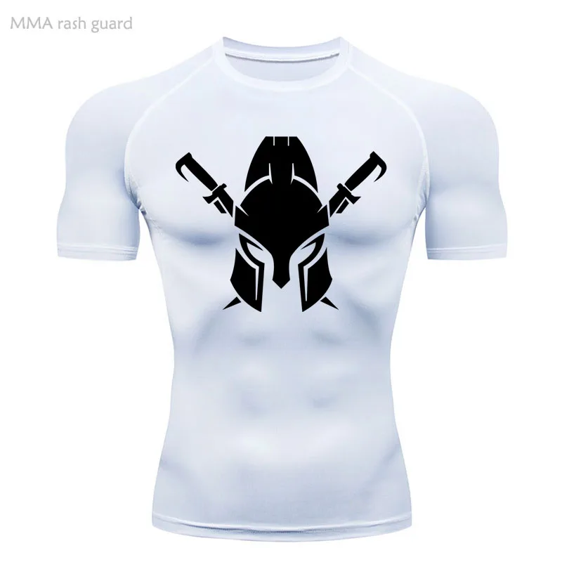 

Summer T-shirt Men's Workout Shirt Fitness Clothing Gym T-shirt Men Compression Top Quick Dry Running Men Sports Short T-shirt