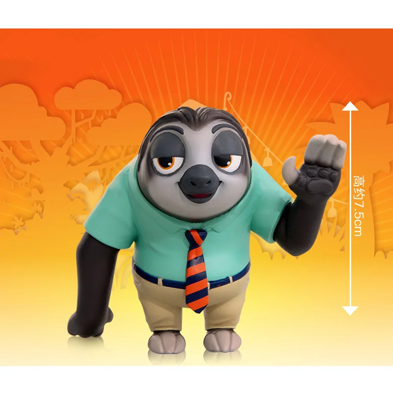 

Disney Zootopia Series Leopard Police Officer Fox Nick Rabbit Judy Figure Toy MEA006 PVC Model Doll Toys
