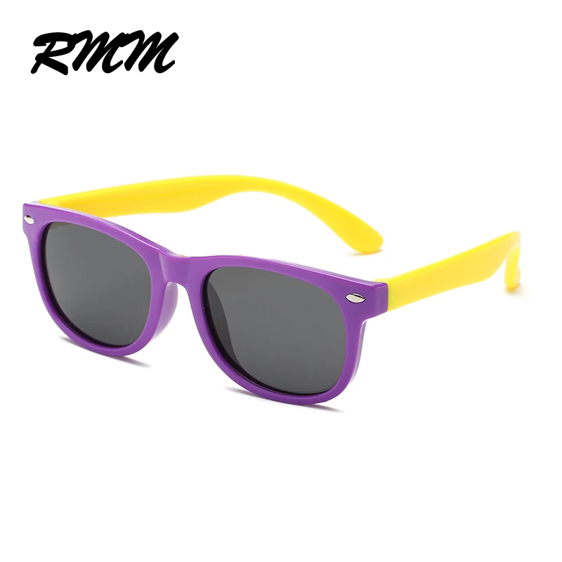 RMM Новые Детские поляризованные солнцезащитные очки TR90 для мальчиков и девочек силиконовые защитные