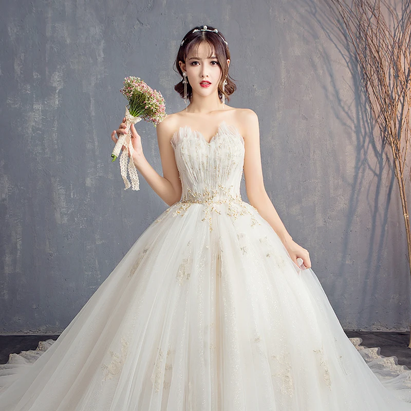 Свадебное платье с ракушками кружевные цветы милое сердце модная сексуальная