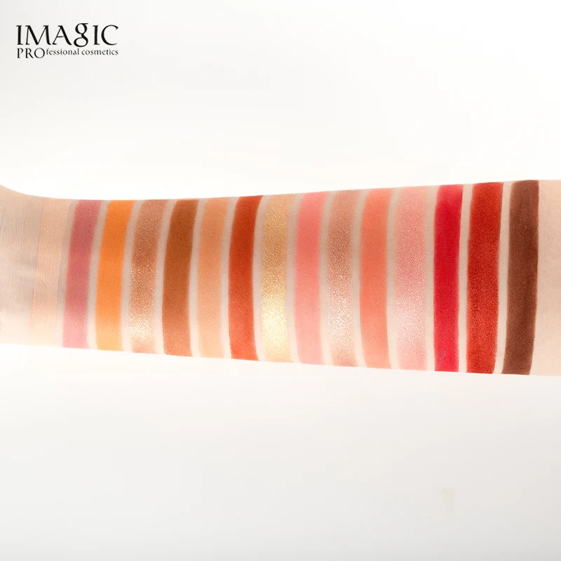 Тени для век imagic Palette Matte Shimmer 15 цветов Высокая пигментная блестящая пудра матовая палитра De Maquiagem для женской косметики