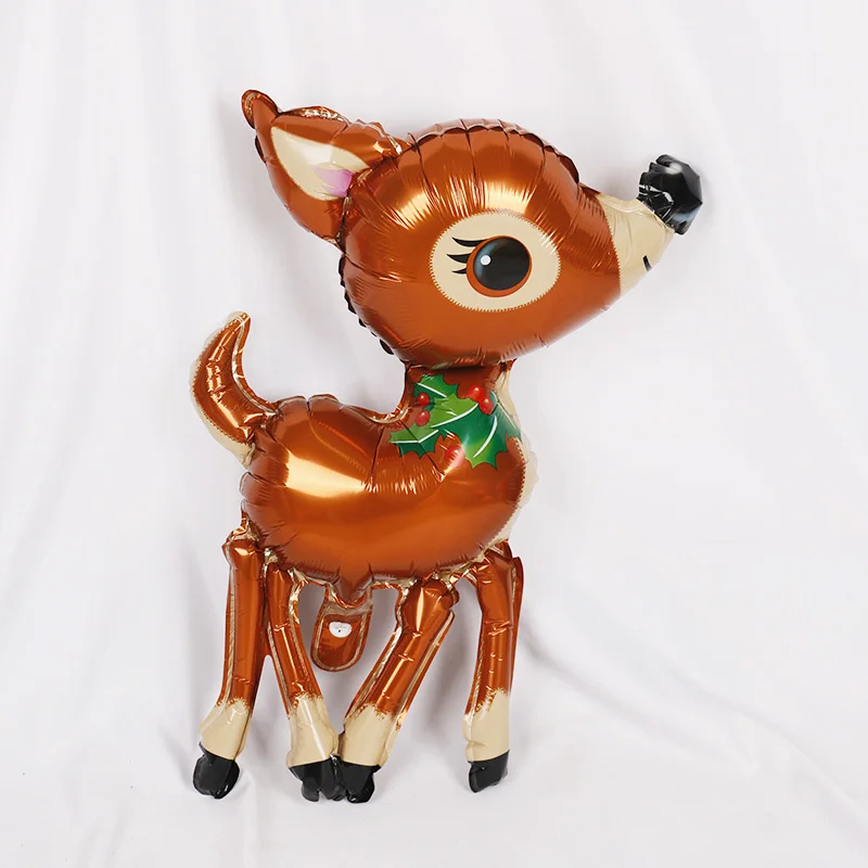 1 шт. 4D гигантский эльф лося олень фольги шары розовый Санта подарки Счастливого