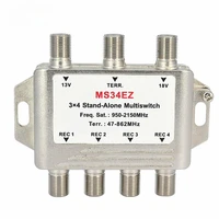 hot 3x4 satellite multiswitch splitter fta tv lnb tv receiver switch for cascade satellite 3 in 4 out multiswitch wholesale