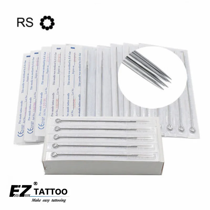 

Disposable Sterilized Tattoo Needles Round Shader Needles 3/5/7/9/11/13 RS Stainless Steel for Tattoo grip Tattoo tips 50pcs/box