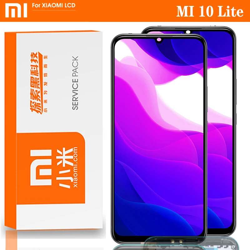 Оригинальный 6 57 ''ЖК дисплей с рамкой для Xiaomi Mi10 Lite ЖК сенсорный экран