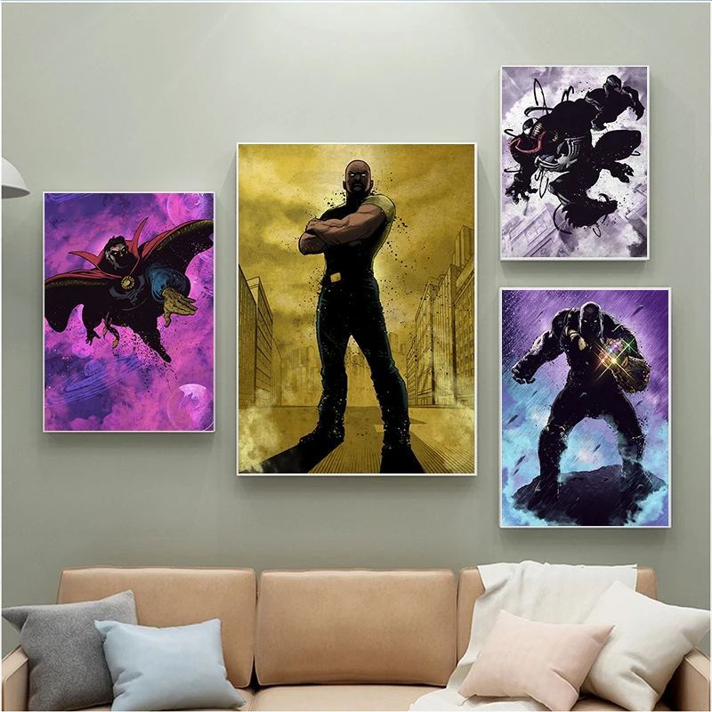 Картина на холсте Marvel Мстители супергерой Человек-паук плакаты принты Железного