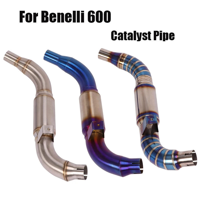 Delete Catalyst Pipe For Benelli 600 Motorcycle Exhaust Mid Link Pipe Modified Connecting Section Tube Slip On