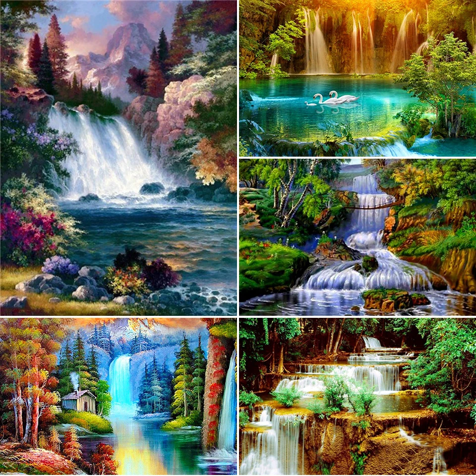 Набор для алмазной вышивки Водопад картина 5D сделай сам пейзаж вышивка крестиком