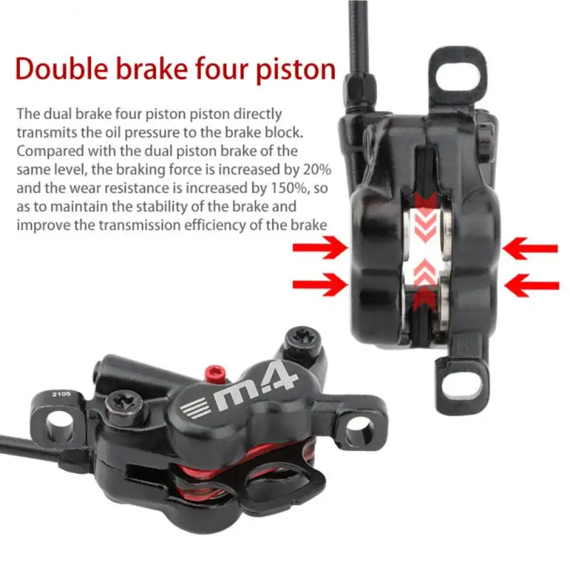 Тормоз масляный для горного велосипеда MEROCA четыре поршня левый задний тормоз MT420