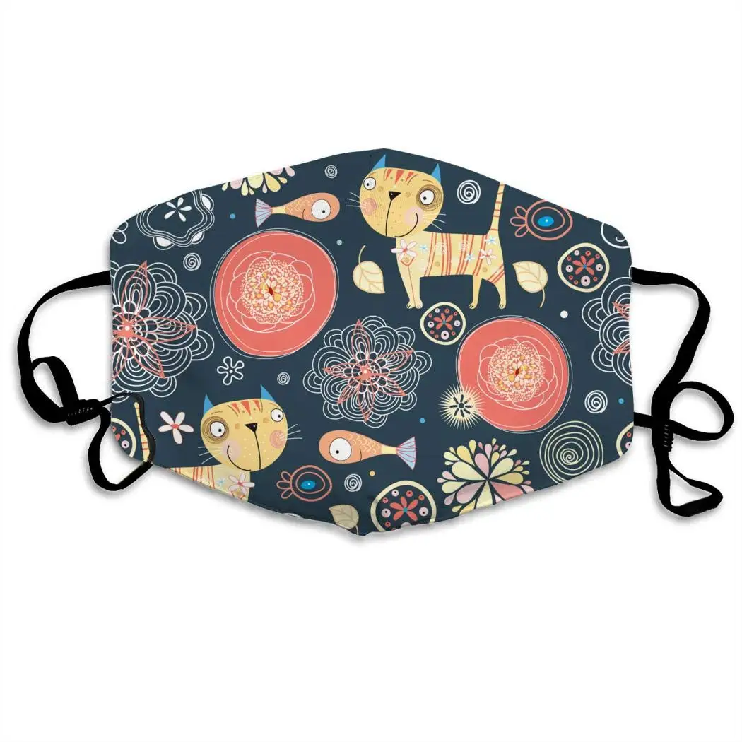 

Reusable Washable Mask, Animal and Graphics Anti Dust Block Air Pollution Half Face Mouth Mask with Elastic Ear Loop