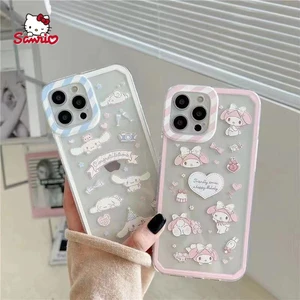 Sanrio Hello Kitty All Inclusive Soft Side Phone Case for iPhone13 13Pro 13Promax 12 12Pro Max 11 Pro X XS MAX XR 7 8 Plus Cover