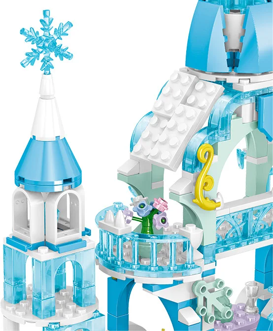 Детский конструктор QL1143 серии ледяной замок принцессы|Блочные конструкторы| |