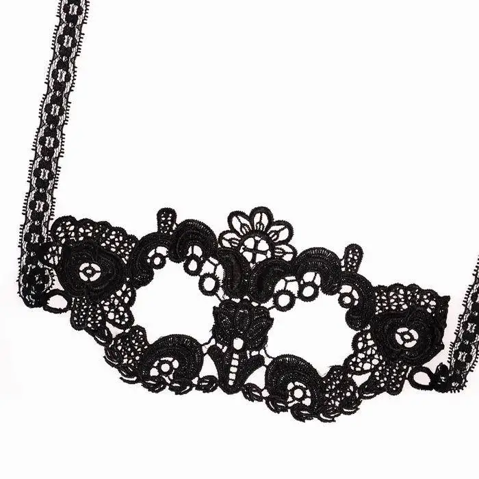 Маска для глаз дома новинка высокое качество Черная кружевная маска с цветочным