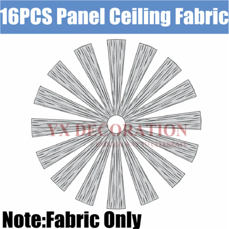 Оптовая цена 16 шт 145 см ширина драпировка для потолка ледяной шелк крыша ткань