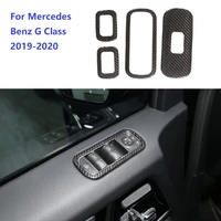 fit for mercedes benz g class 2019 2020 dry carbon fiber interior car window lift button frame trim car accessories