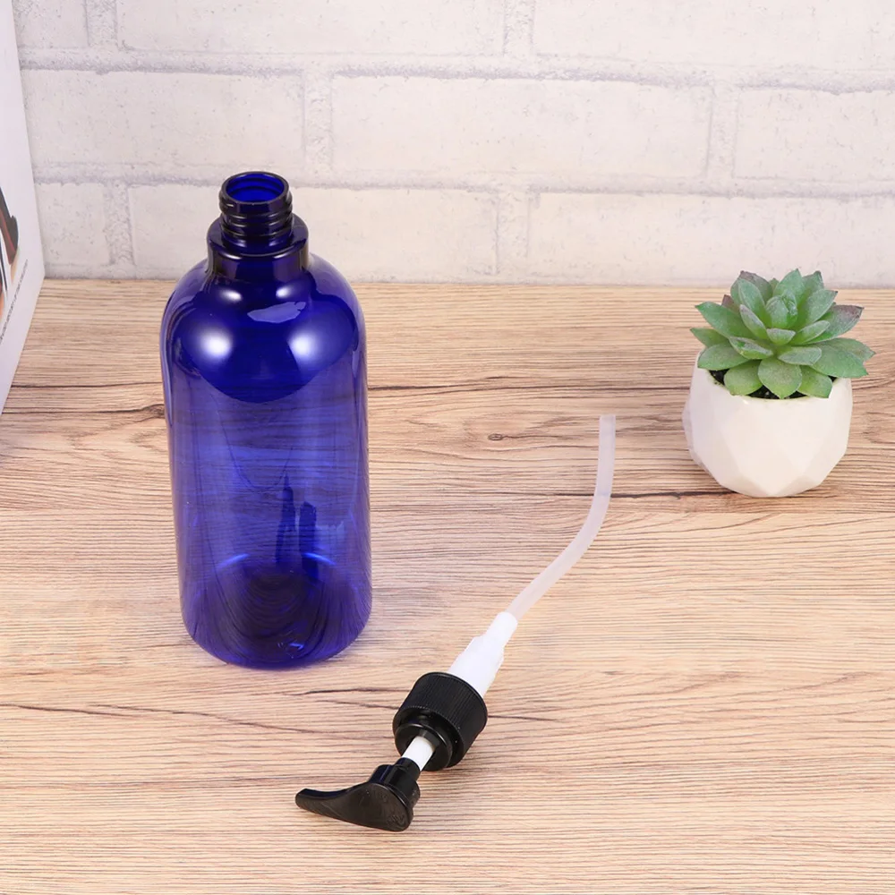 

4pcs Empty Pump Bottles Pressure Emulsion Bottle for Home Use(500ML Blue)
