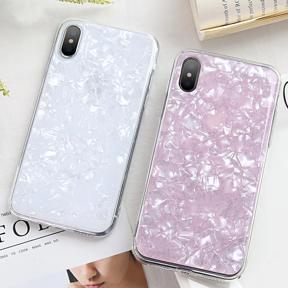 L-FADUNT Shell Pattern Case For Samsung A6 Plus 2018 Stylish Cute Phone Bumper S7 edge S8 S9 Shockproof Durable Cover |