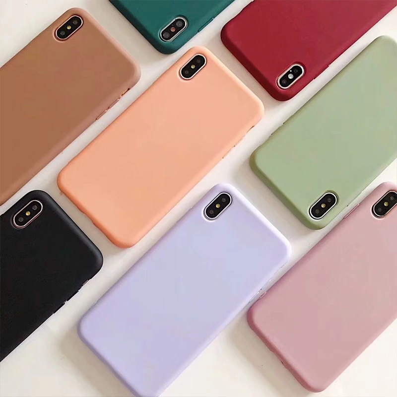Карамельный цвет матовый чехол для samsung S6 S7 край S8 S9 S11 S10 S10e S11e плюс J4 J6 2018 J5 J7 Prime 2017
