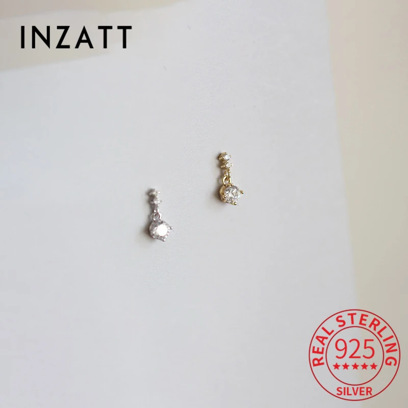 

Серьги-гвоздики женские из 925 стерлингового серебра серебряная подвеска с цирконием пробы, 14 к