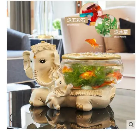 Пресс-формы для аквариума слон домашняя мебель водяной фонтан распылитель