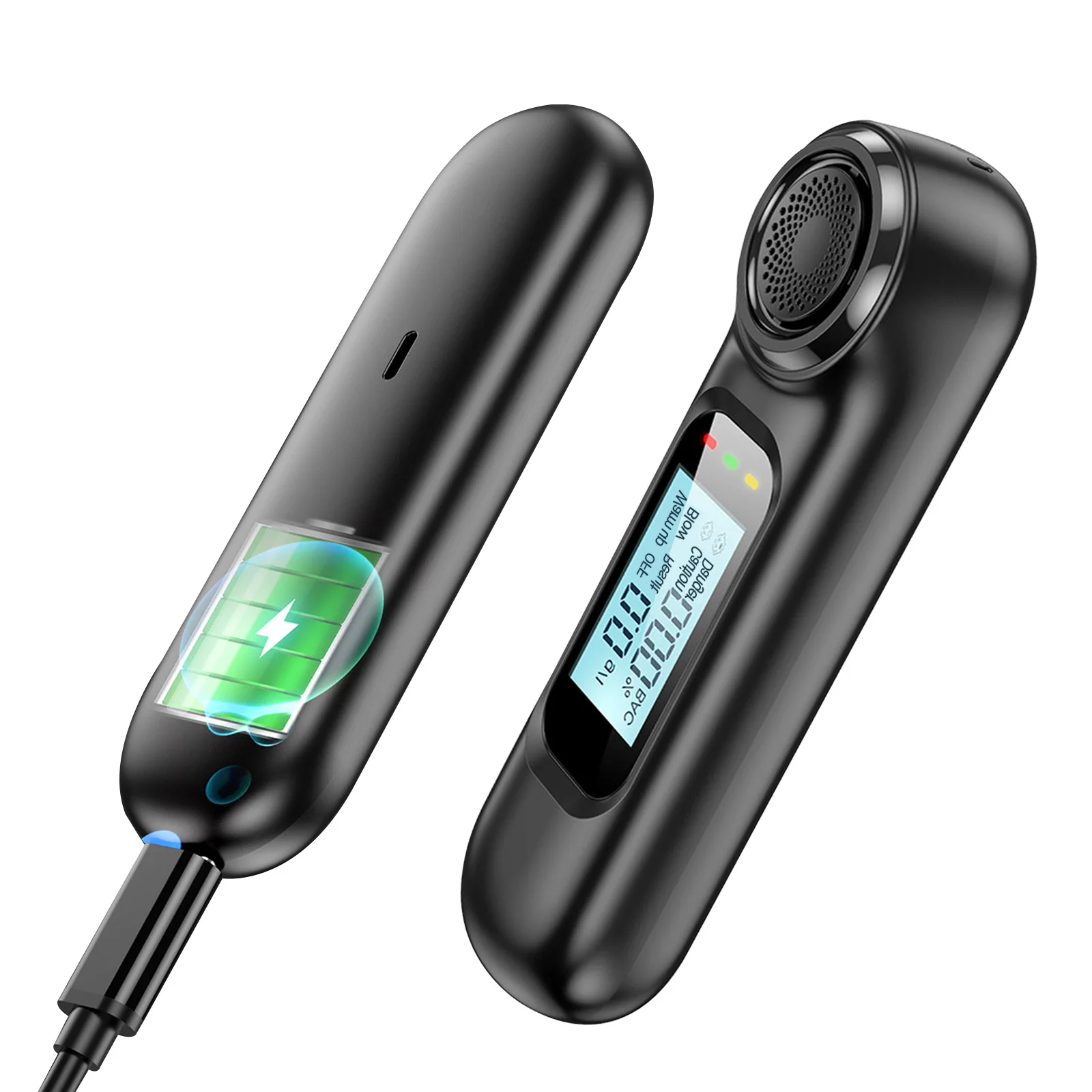 

Digital Alcohol Breath Tester Professional Breathalyzer Analyzer USB Charge Detector Bactrack Device Lcd Screen Alcoholometerr