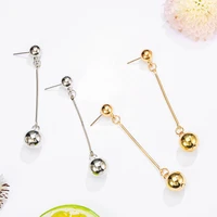 punk fashion round ball long chain dangle jewelry trendy earrings for women beauty decoration statement jewelry