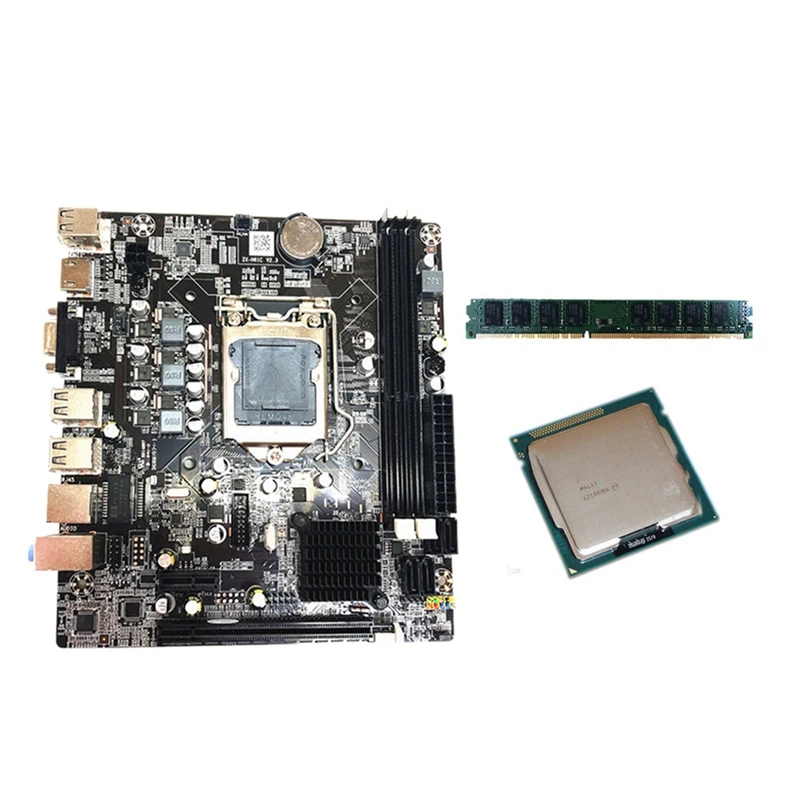 

Материнская плата H61 LGA 1155 с процессором Core I3 2100 и памятью DDR3 4 Гб