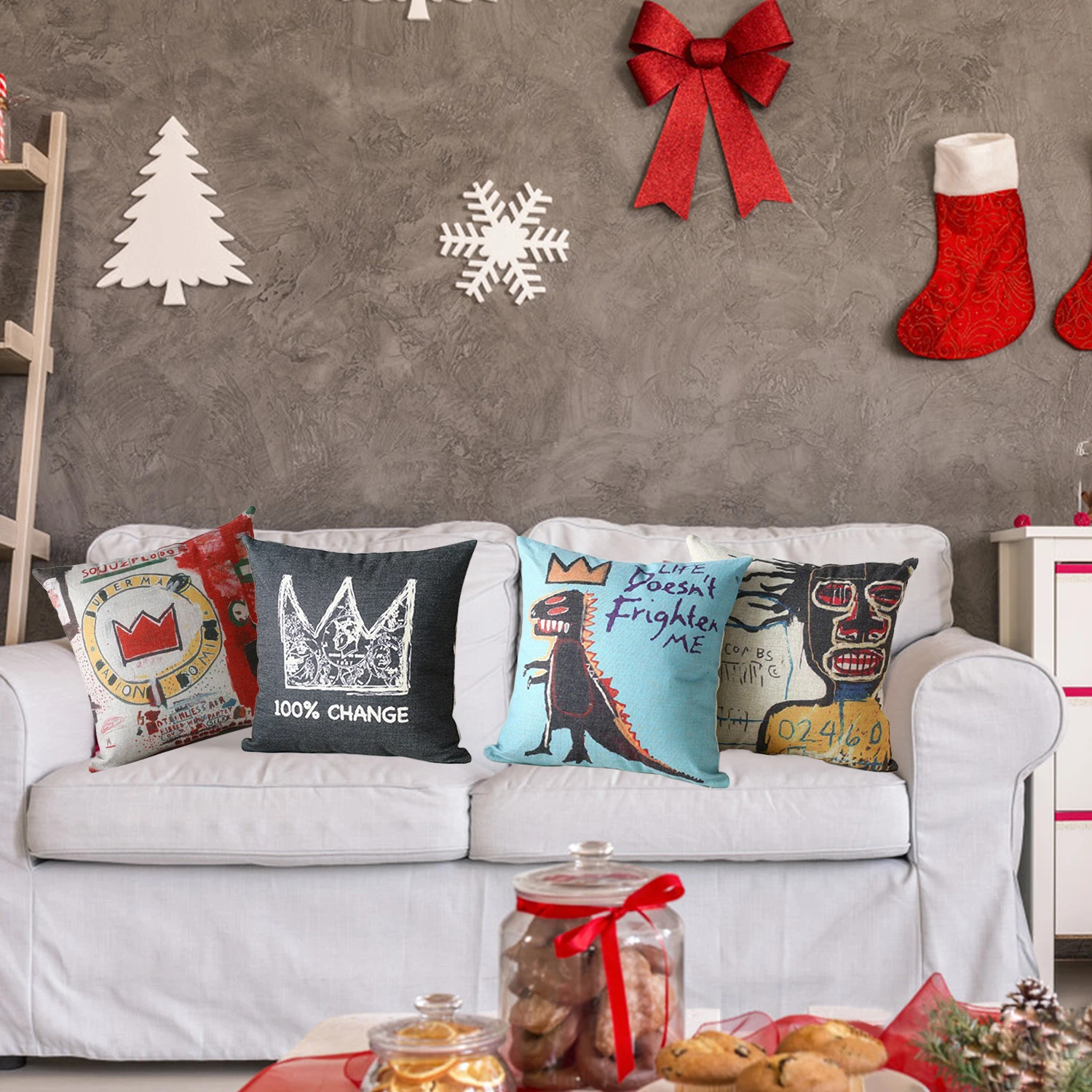 45 см Баския Подушка с граффити крышка декоративное хлопковое белье Наволочка