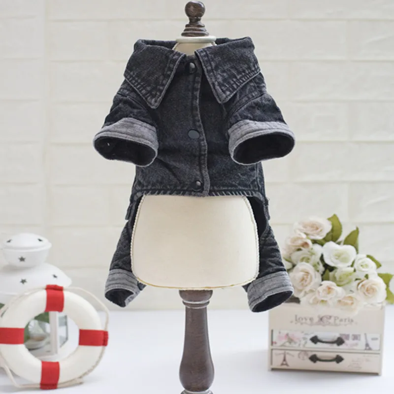 Новейший дизайн теплые джинсы для собак одежда домашних животных на весну и