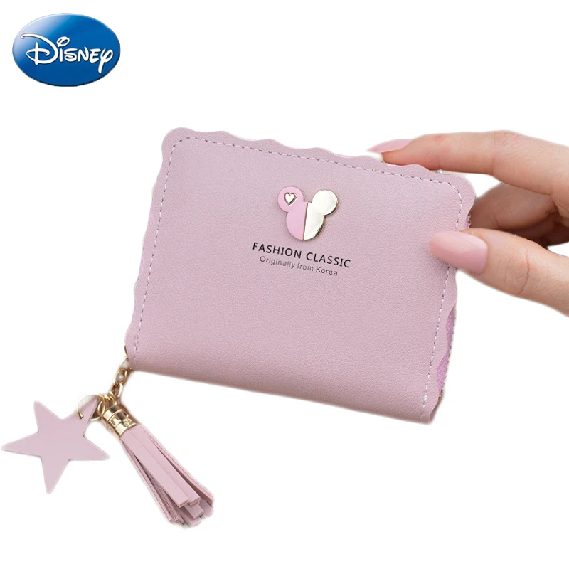 Маленький кошелек disney lady с Микки Маусом короткий на молнии кисточками для ключей