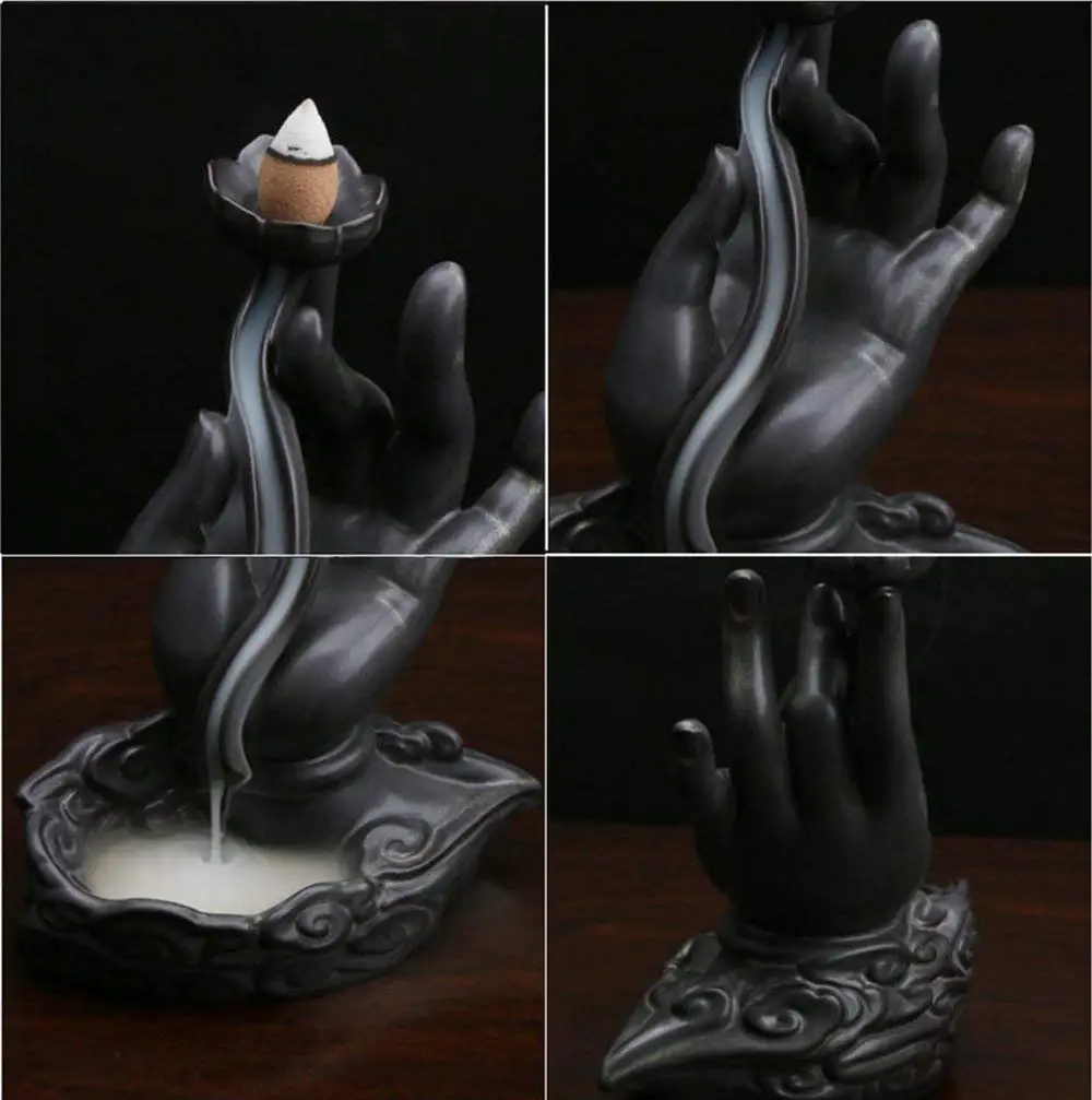 Благовония-n-Wish Будда Лотос буддизм украшение водопад дым ручная печь башня