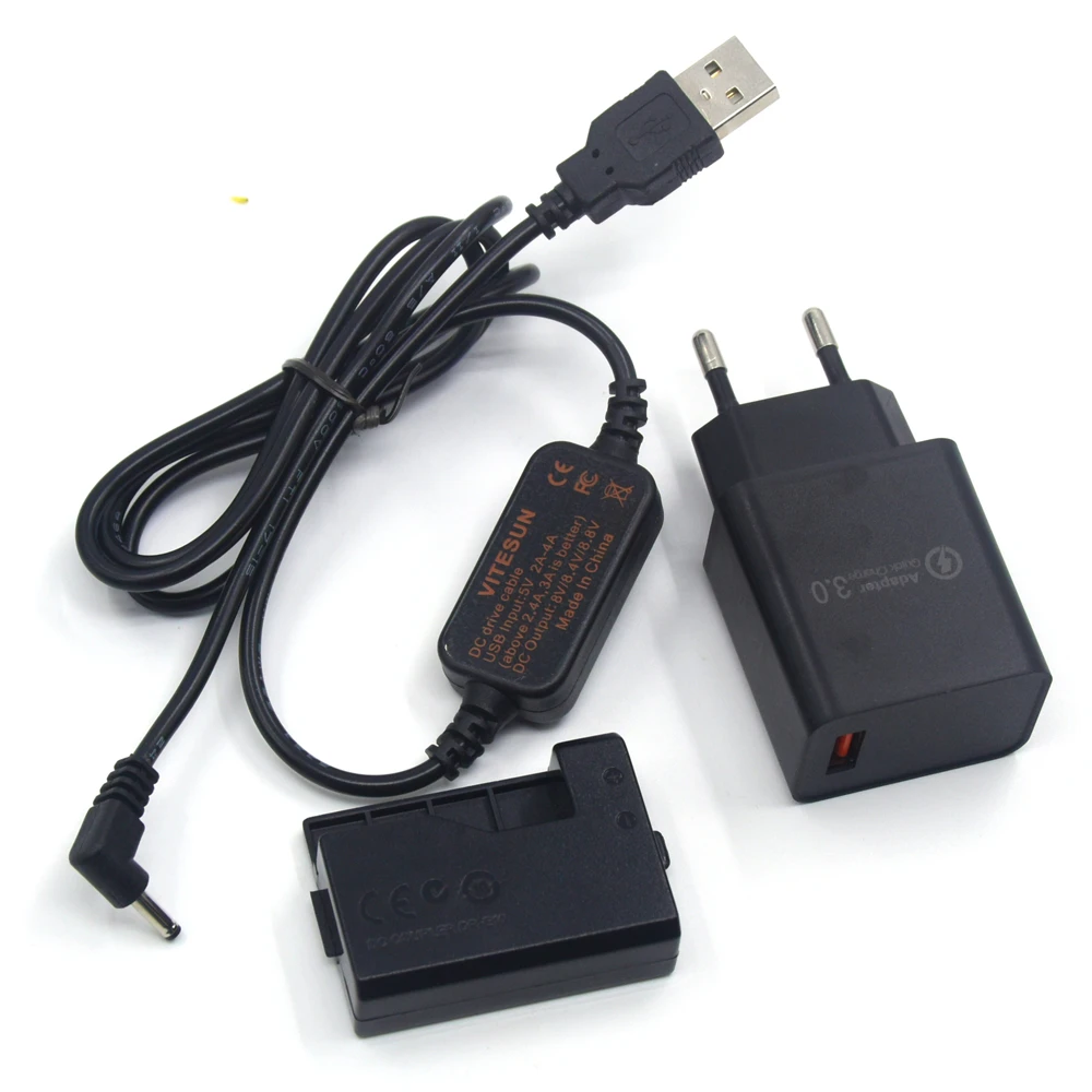 ACK E10 внешний аккумулятор USB кабель + DR LP поддельный зарядное устройство адаптер