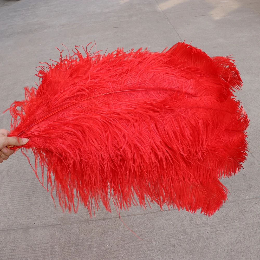 Свадебные вечерние украшения для дома с твердым пером страуса 65-70 см крашеные