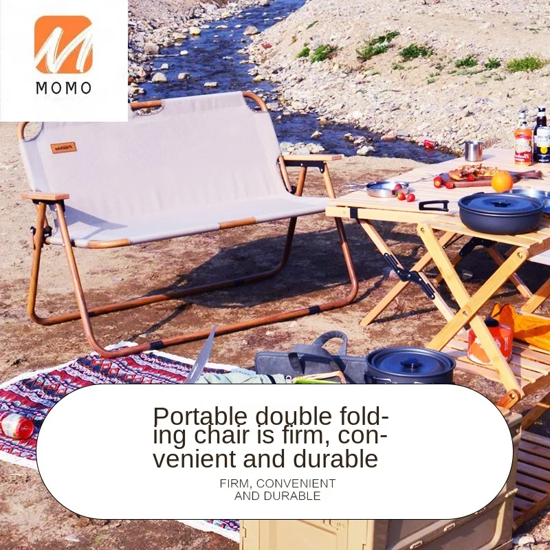 売却 折りたたみ式で持ち運び可能な屋外ビーチチェア,ダブル,キャンプ,レジャー,背もたれ付き,怠惰な骨,ビーチチェア