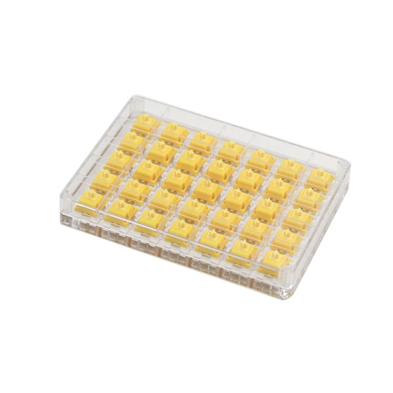 

P8DF 35Pcs Gateron CAP Switch Milky Gold Switchfor Mechanical Keyboard Switch for Backlit Mechanical Keyboard 50g
