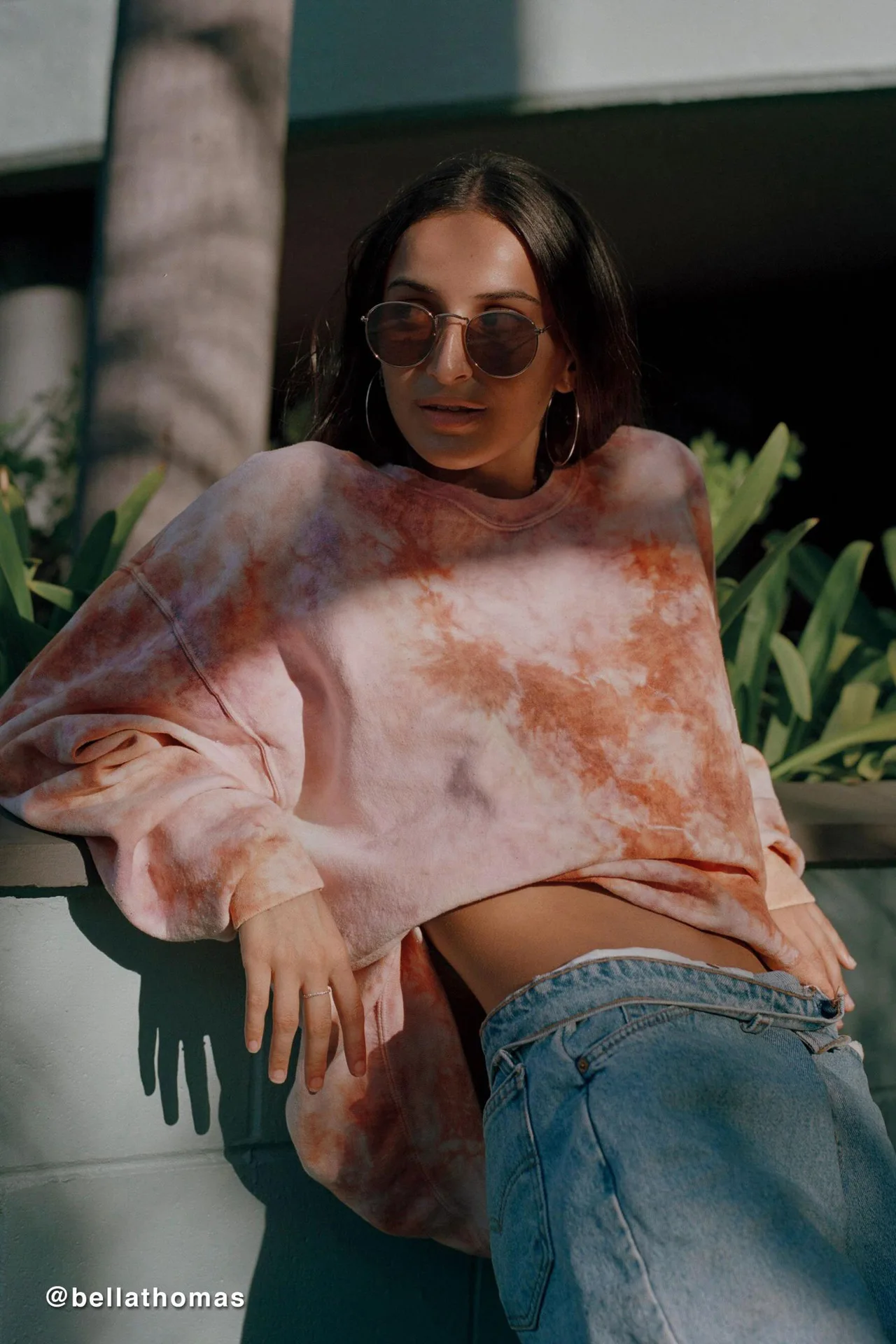 

2020 Oversized Tie dye Floral Print Sweatshirt Hoodies for Women top clothes Hoody Female Winter Women's Hoodies Full Sleeve