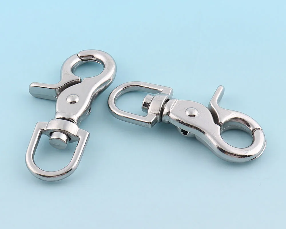 Застежка для ключей с никелированным покрытием поворотная застежка большие